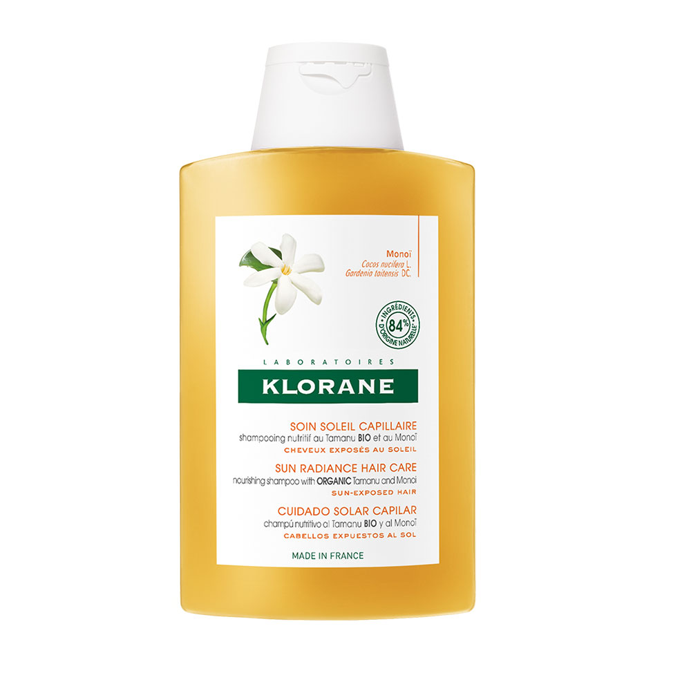Klorane Soleil Shampooing Nutritif au Tamanu bio et au Monoï cheveux exposés 200ml