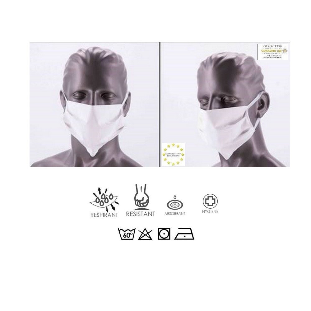 Colatex Masques Anti-projection Reutilisables Et Lavables X10 Evolon 100 Colatex