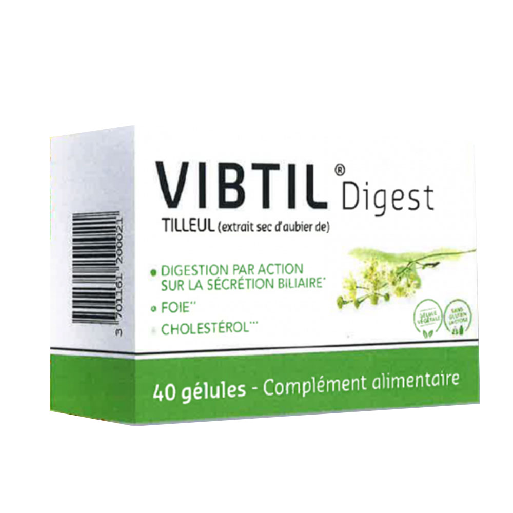 S.E.R.P Vibtil Digestion Aubier de tilleul 40 gélules