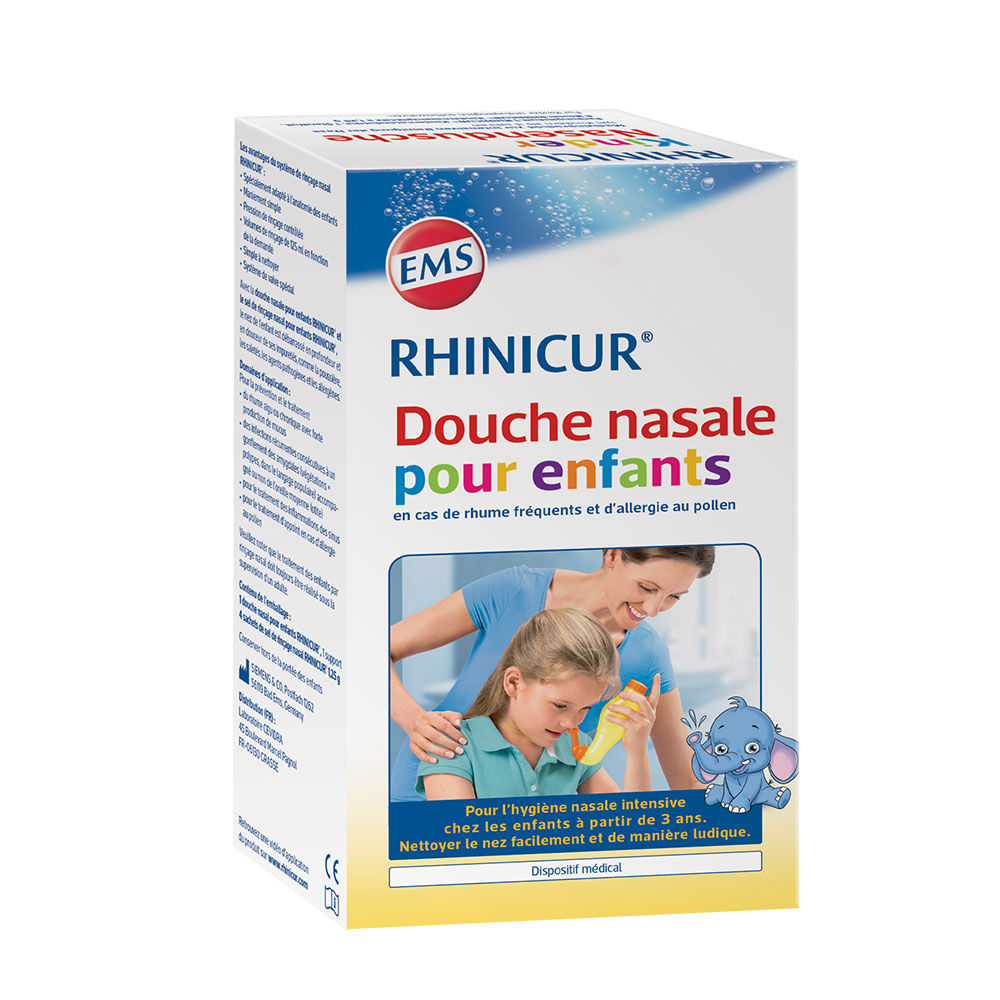 Rhinicur Douche Nasale Pour Enfants + 4 Sachets De Sel De Rincage