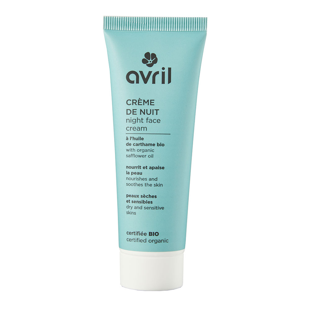 Avril Creme de nuit a l'huile de carthame bio Peaux seches et sensibles 50ml