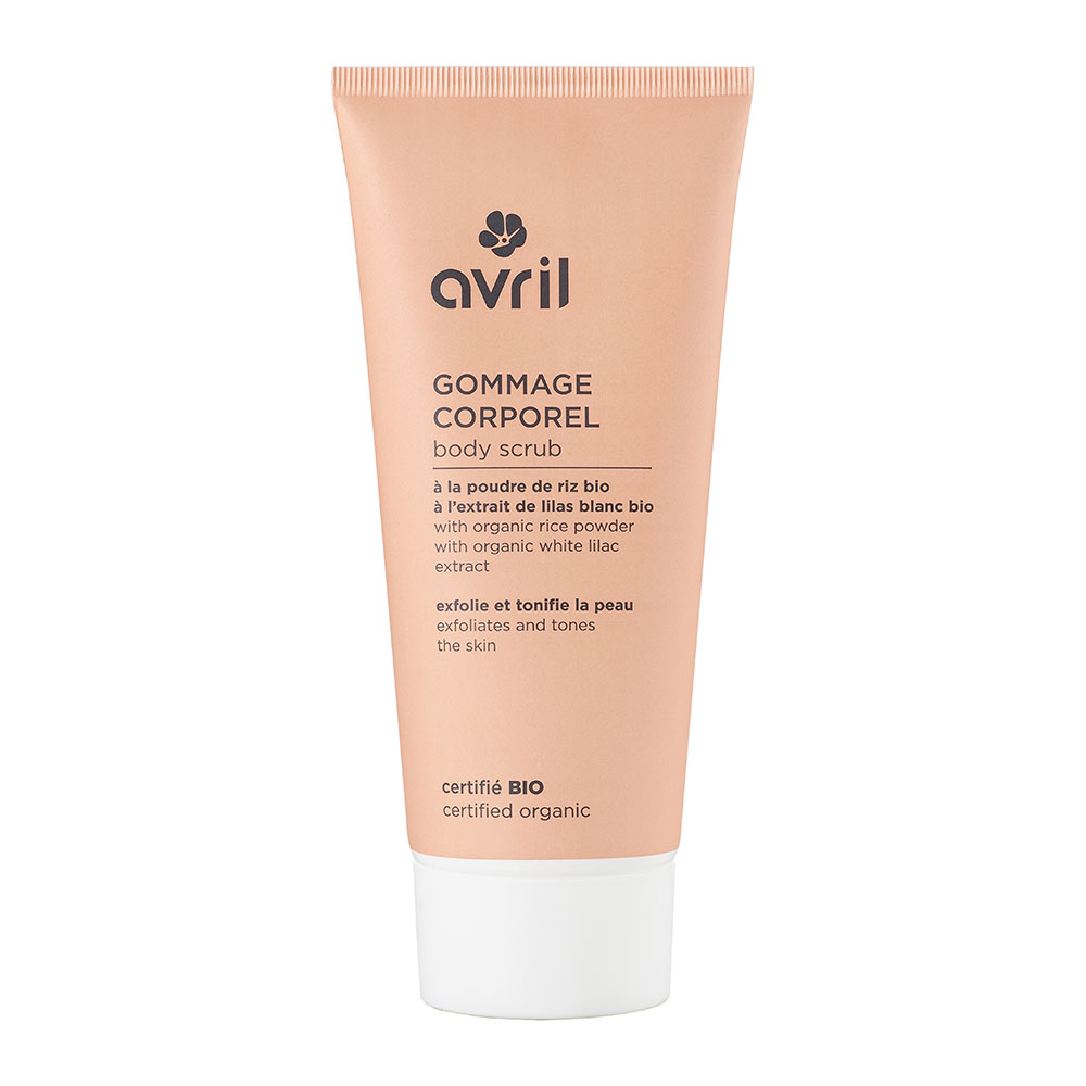 Avril Gommage corporel a la poudre de riz et extrait de lilas blanc bio 200ml