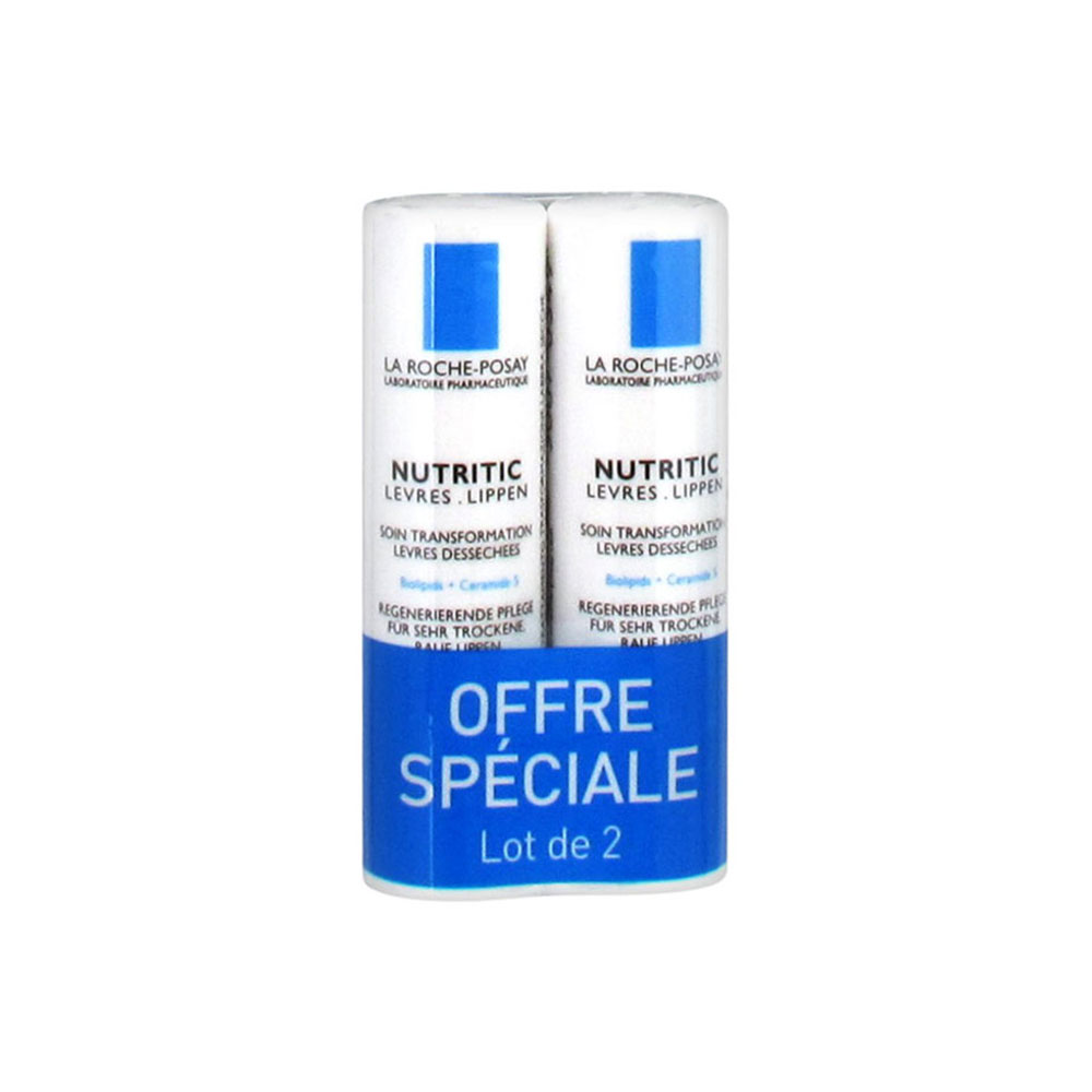 La Roche-Posay Nutritic Stick Lèvres Baumes Lèvres desséchées 2 x 4,7ML