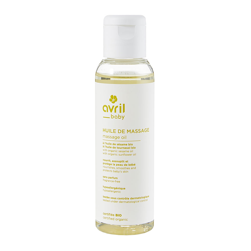 Avril Huile de massage a l'huile de sesame et huile de tournesol bio Bebe 100ml