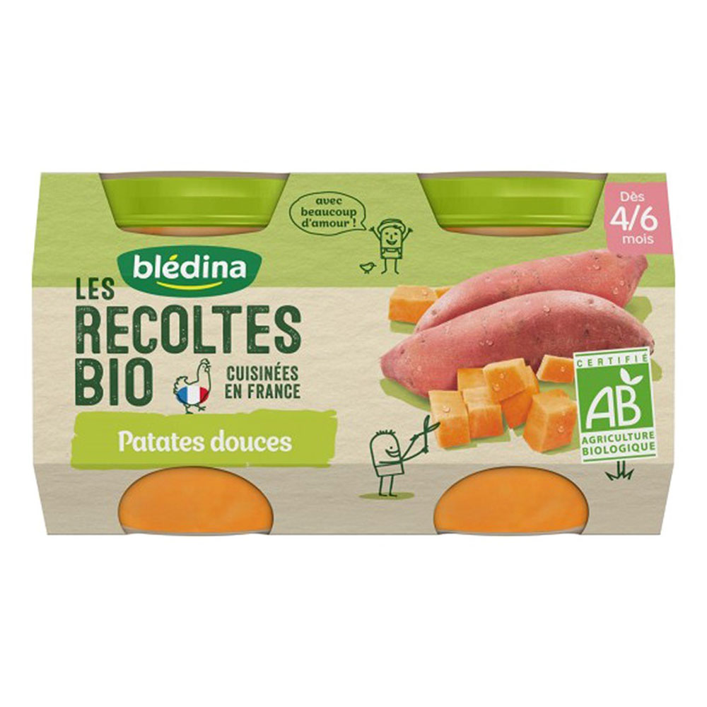 Blédina Petits pots legumes Les Recoltes Bio De 4 a 6 mois 2x130g