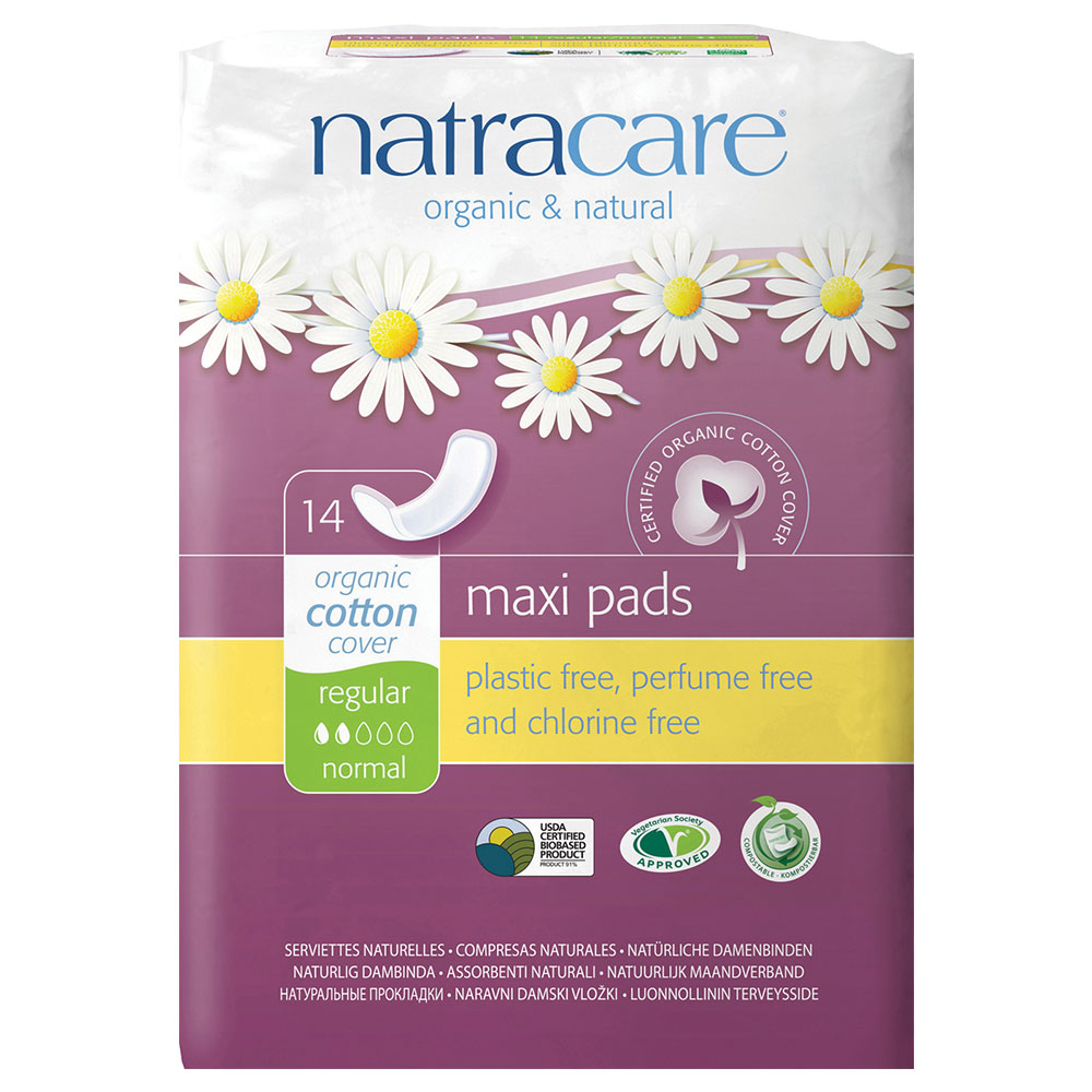 Natracare Serviettes Naturelles Maxi Regular Boite De 14