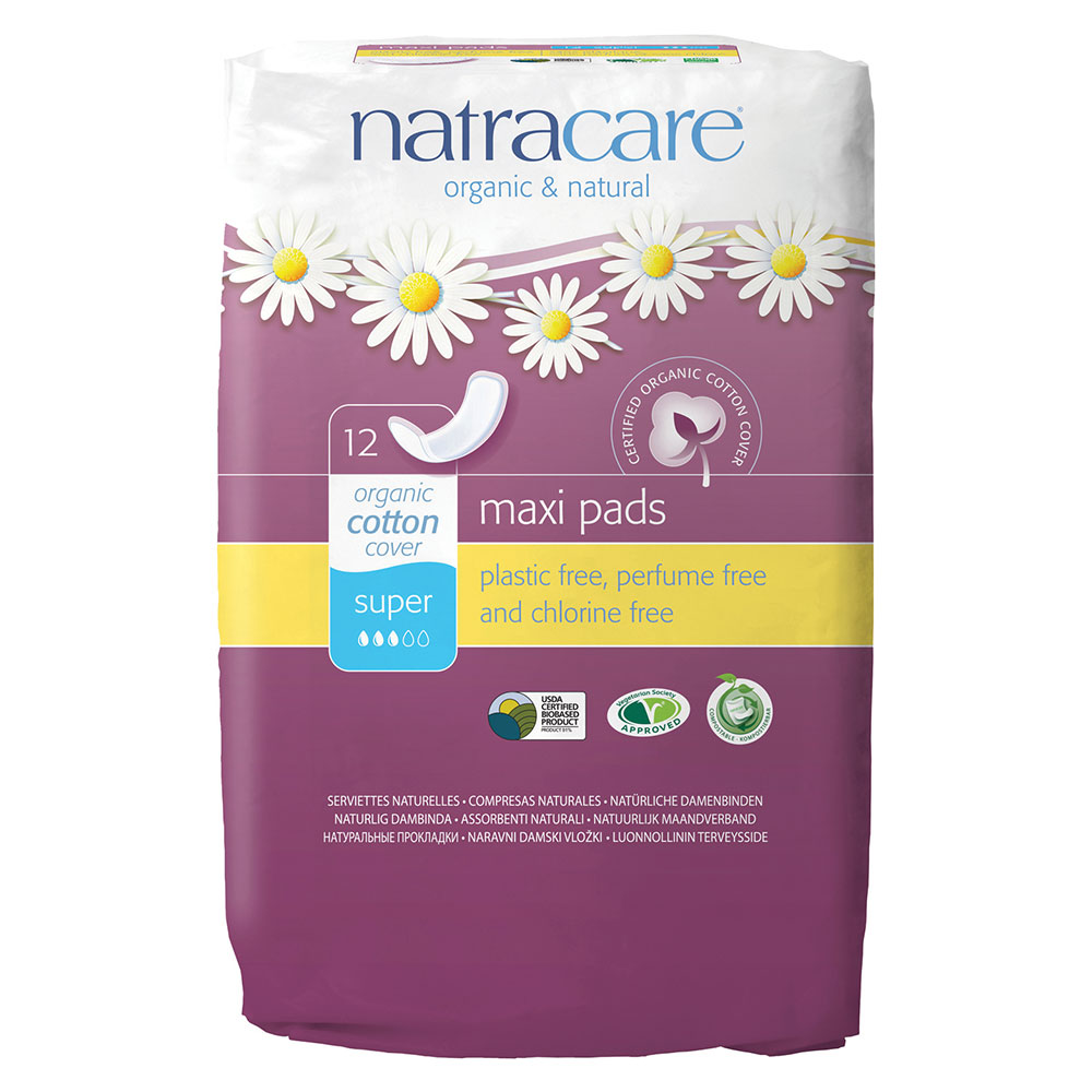 Natracare Serviettes Naturelles Maxi Super Boite De 12