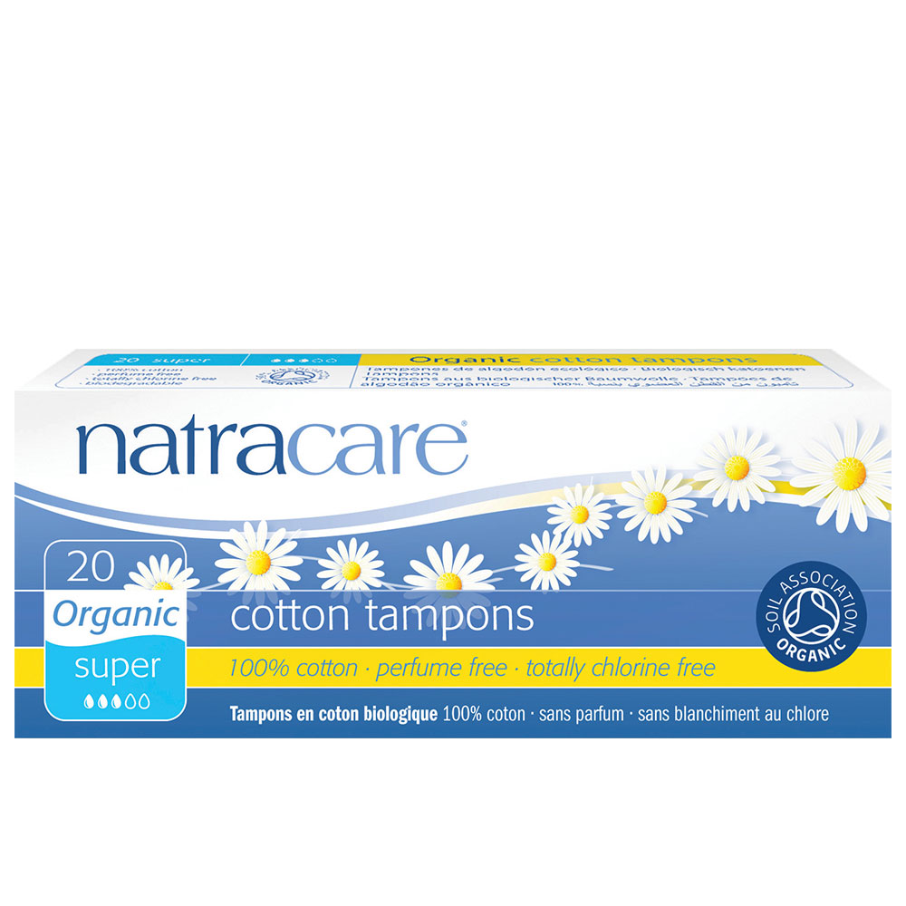 Natracare Tampons Bio Sans Applicateur Super Boite De 20