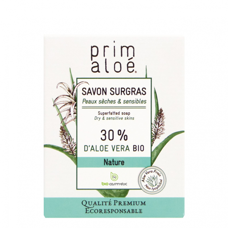 Prim Aloe Savon Surgras 30% Aloe Vera Frais Et Bio Primaloe 100g