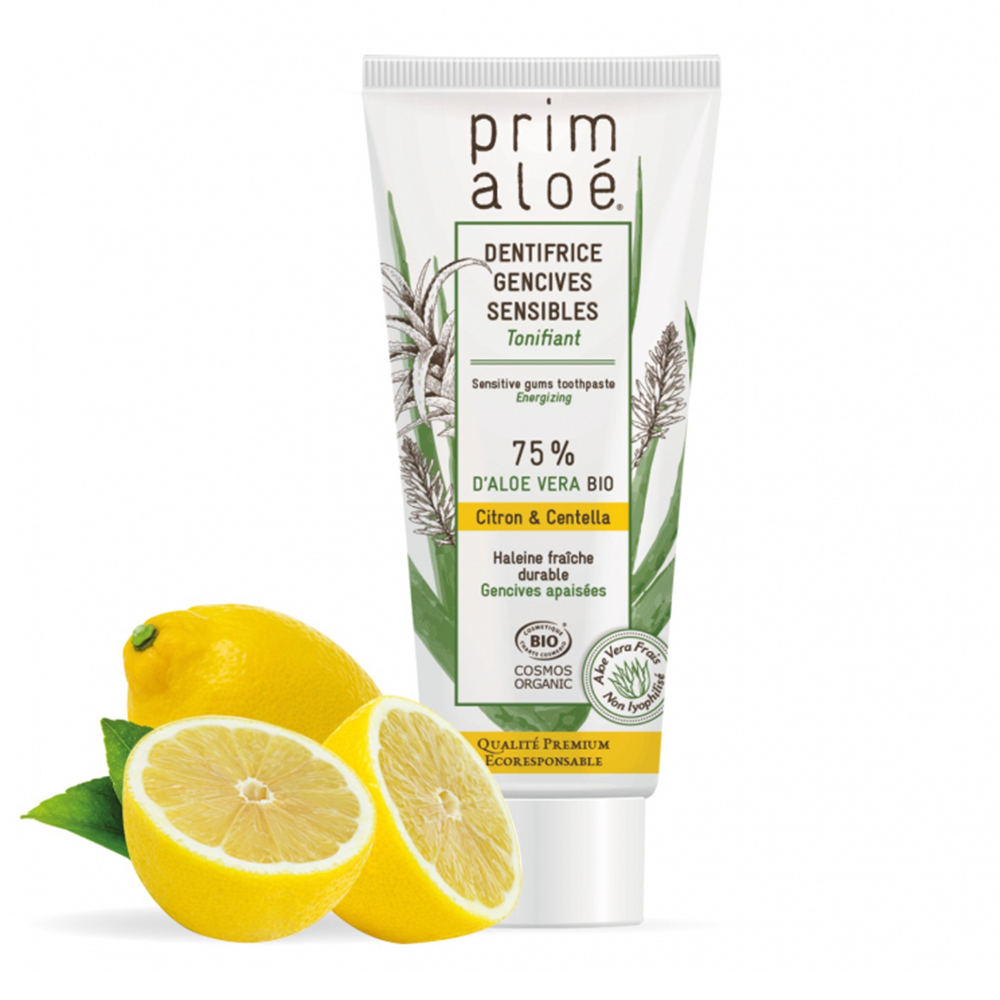 Prim Aloe Dentifrice Citron Gencive Sensible 75% Aloe Vera 75ml
