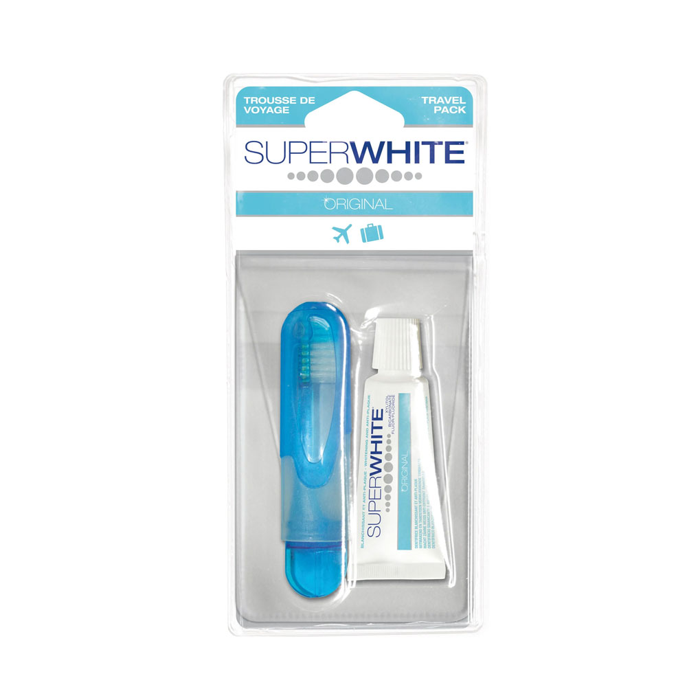 Superwhite Trousse De Voyage Dentifrice Blancheur + Brosse A Dents Pliable 15ml