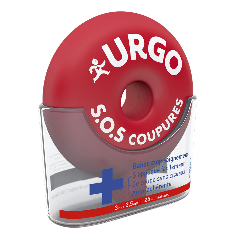 Urgo Sos Coupures Bande Stop Saignement 3m x 2,5cm