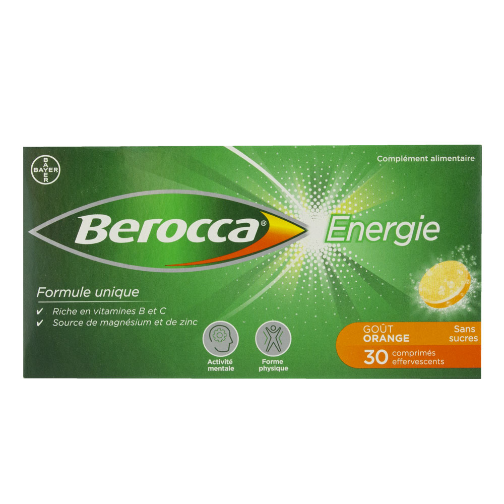 Bayer Berocca Energie Orange 30 Comprimés effervescents