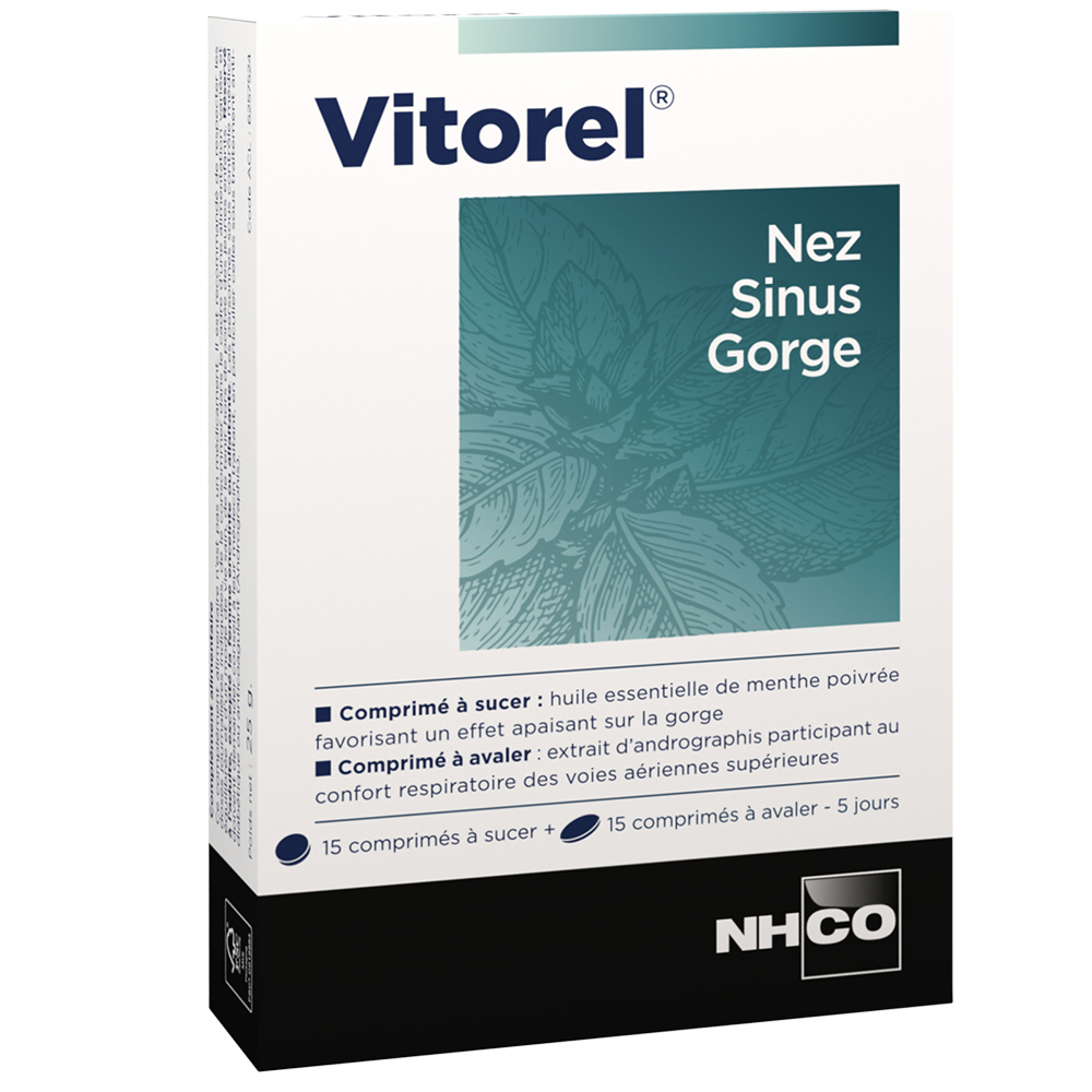 Nhco Nutrition Inspiria Vitorel Nez Sinus Gorge 15 + 15 comprimés