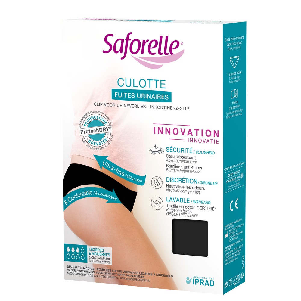 Saforelle Culottes pour Fuites Urinaires Légères à Modérées
