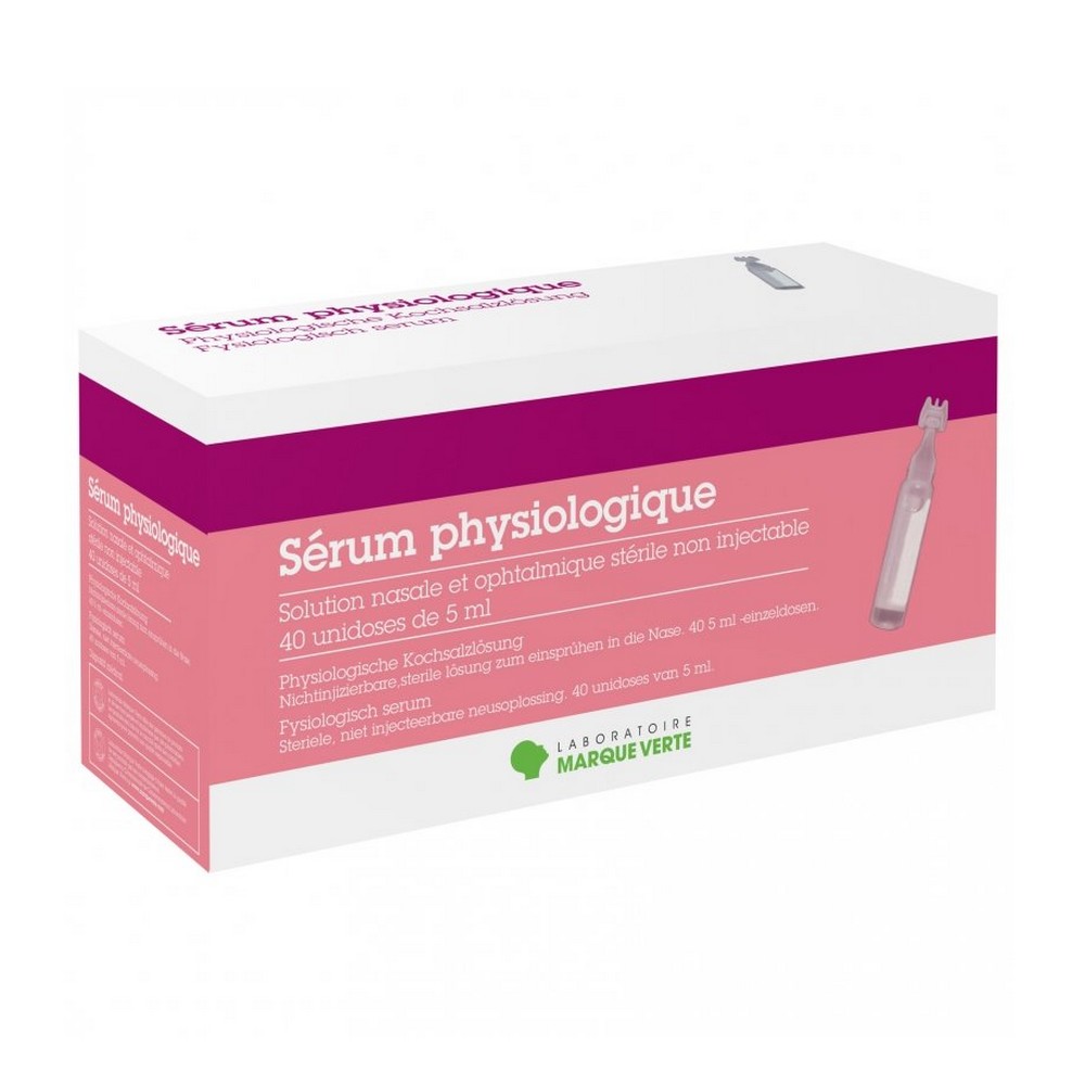 Marque Verte Sérum physiologique 40 unidoses de 5ml