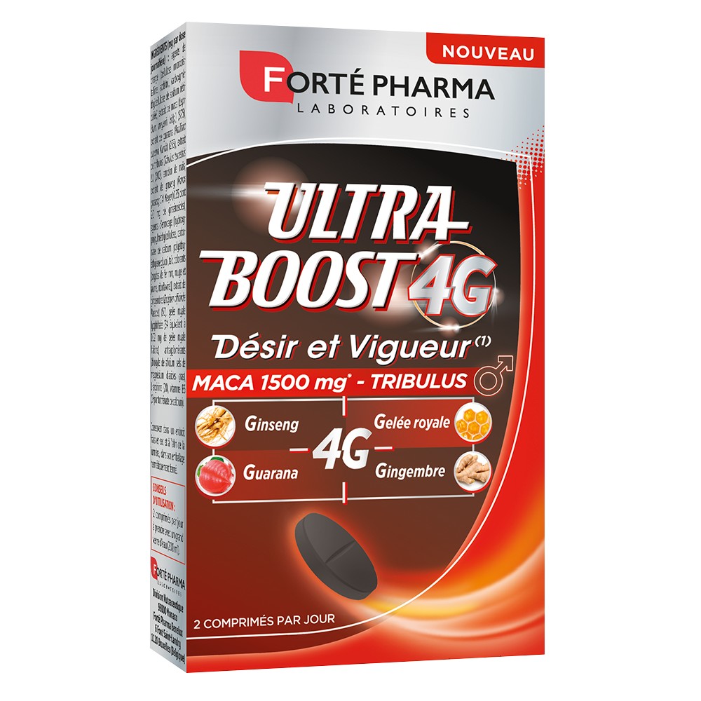 Forté Pharma Ultra Boost 4G Booster Naturel Désir et Vigueur enrichi en Maca et Tribulus 30 comprimés