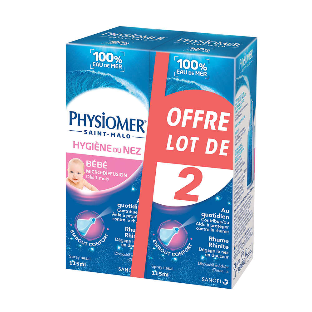 Physiomer Hygiene Du Nez Bébé Micro-diffusion 2x115ml