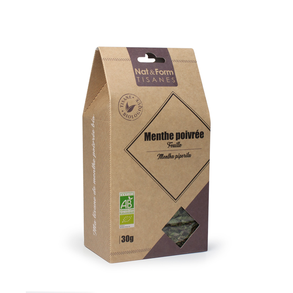 Nat&Form Tisane Menthe Poivrée Feuille Bio 30g