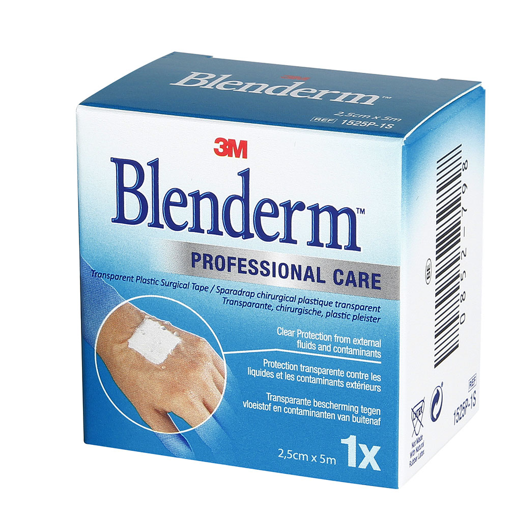 3M Blenderm Sparadrap Chirurgical Plastique Transparent 2,5cmx5m