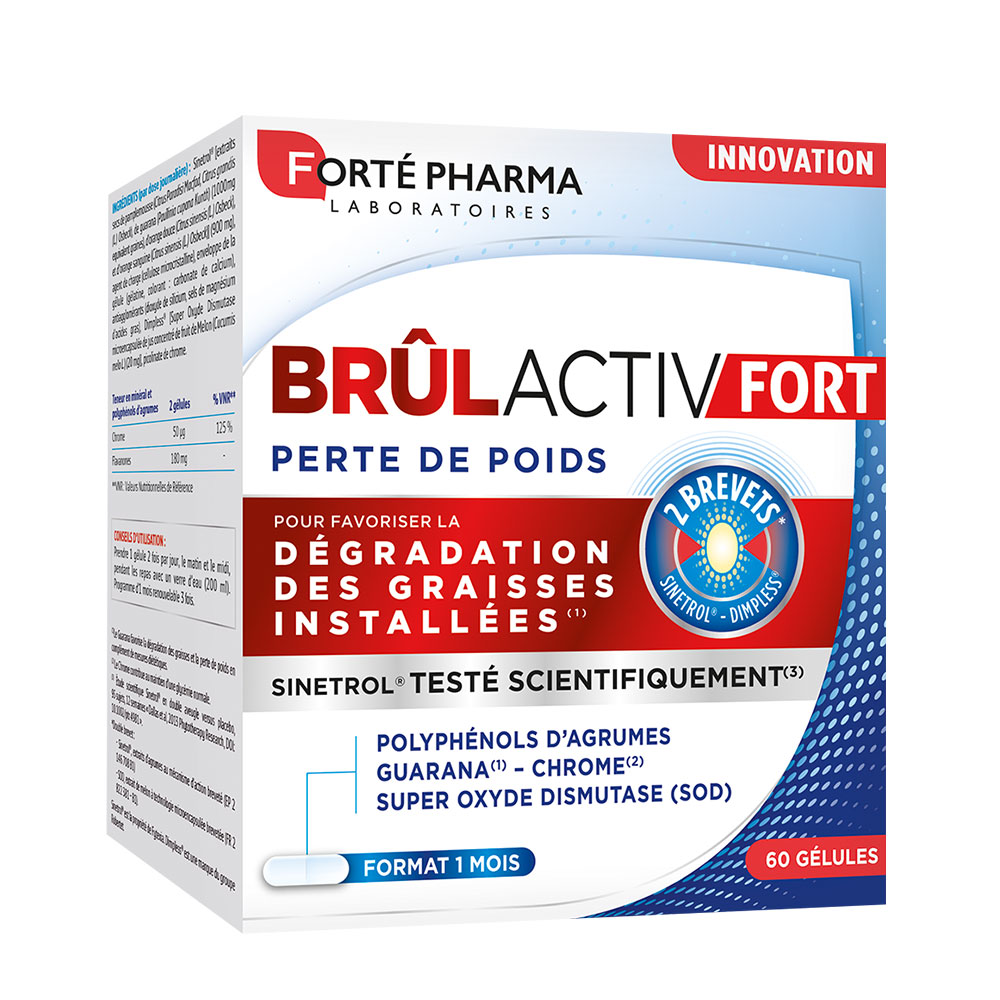 Forté Pharma BrulActiv Fort Brûle Graisses Triples Action Perte de poids 60 gélules