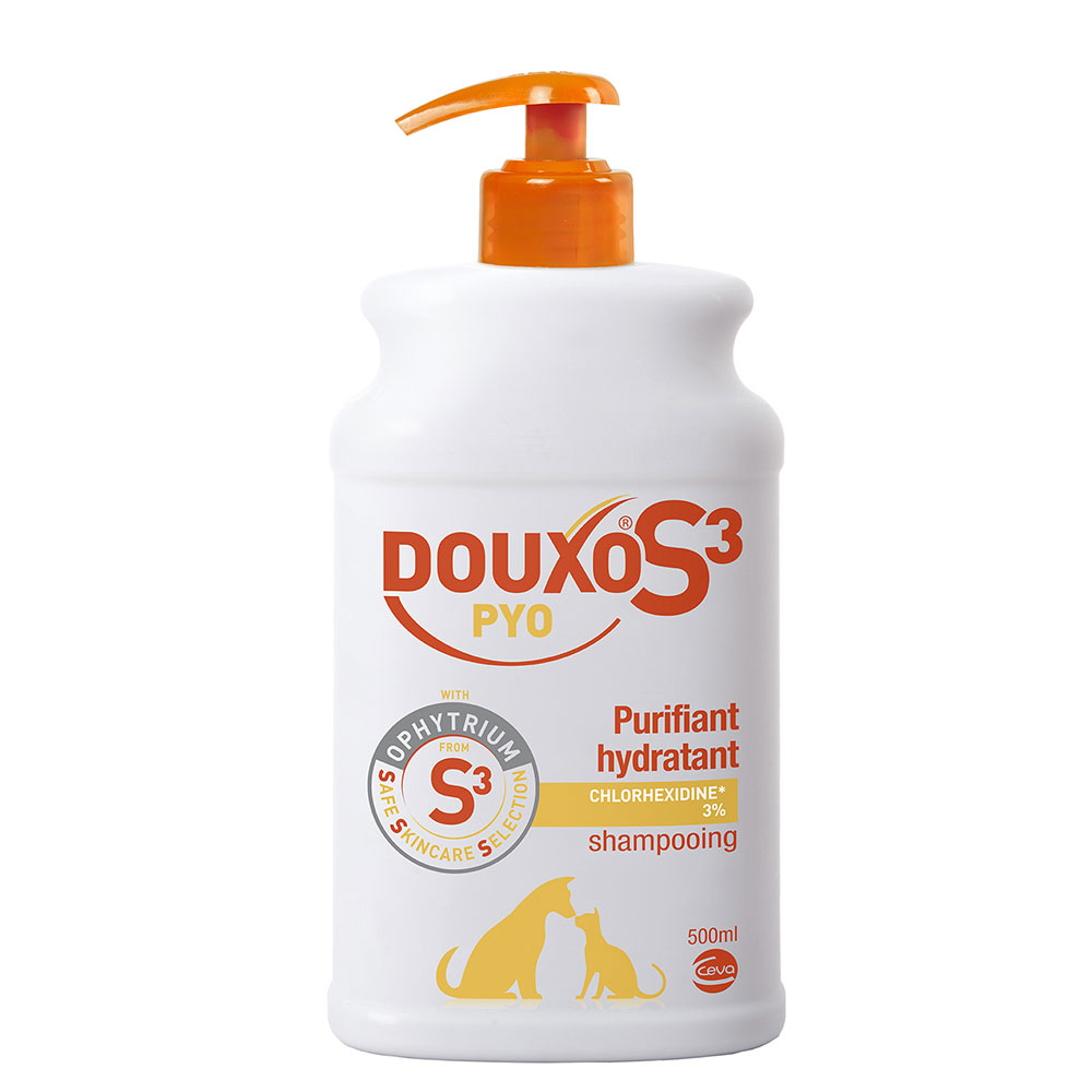 Douxo Shampooing purifiant et hydratant S3 Pyo Chlorexidine 3% 500ml