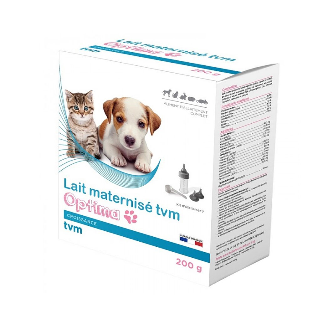 TVM Optima Lait maternisé pour animaux Croissance 200g