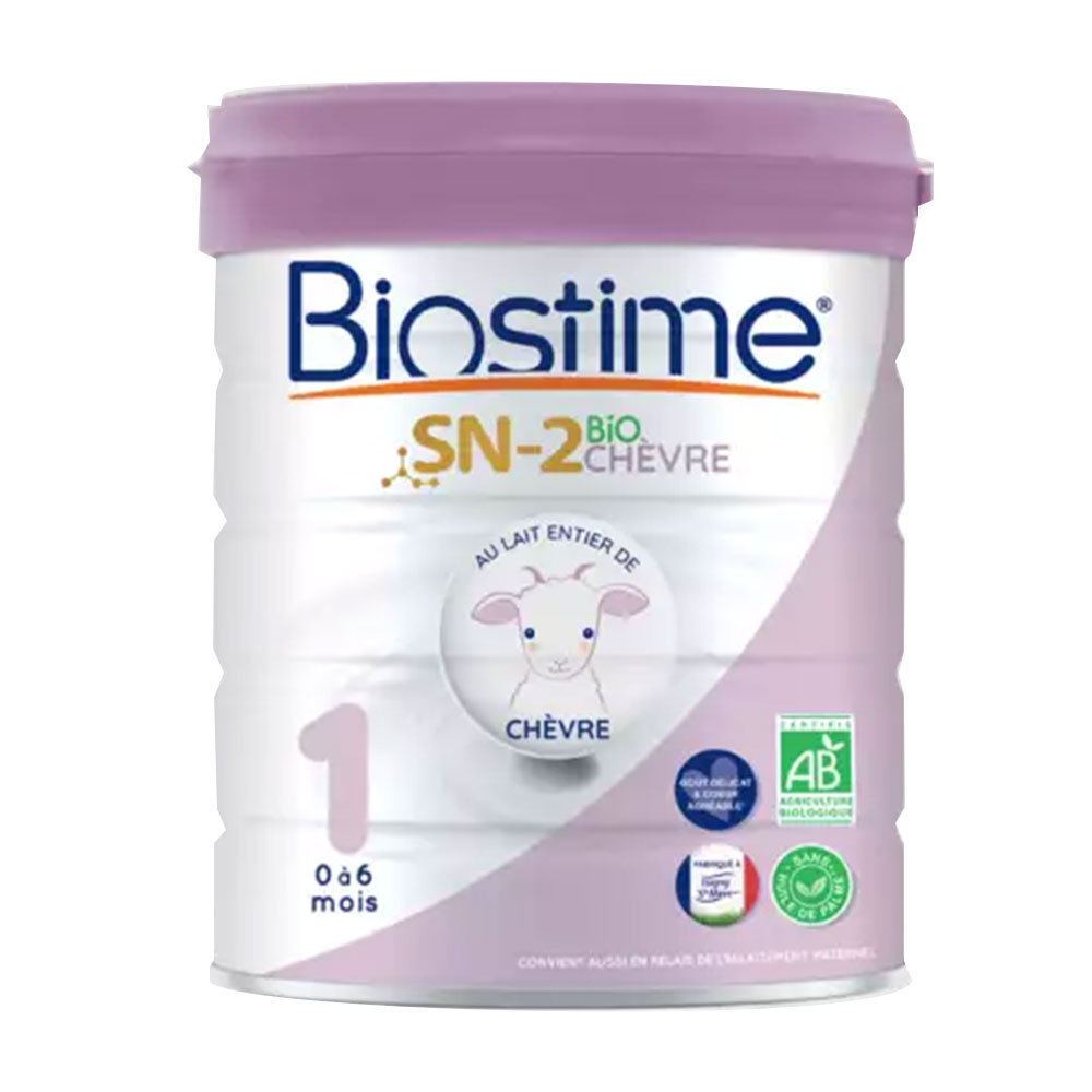 Biostime Lait Infantile SN-2 Chèvre 1er âge Bio 0 à 6 mois 800g
