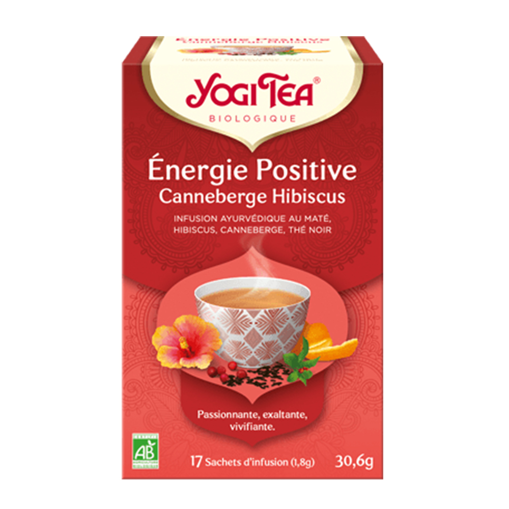 Yogi Tea Energie Positive Canneberge Hibiscus 17 Sachets