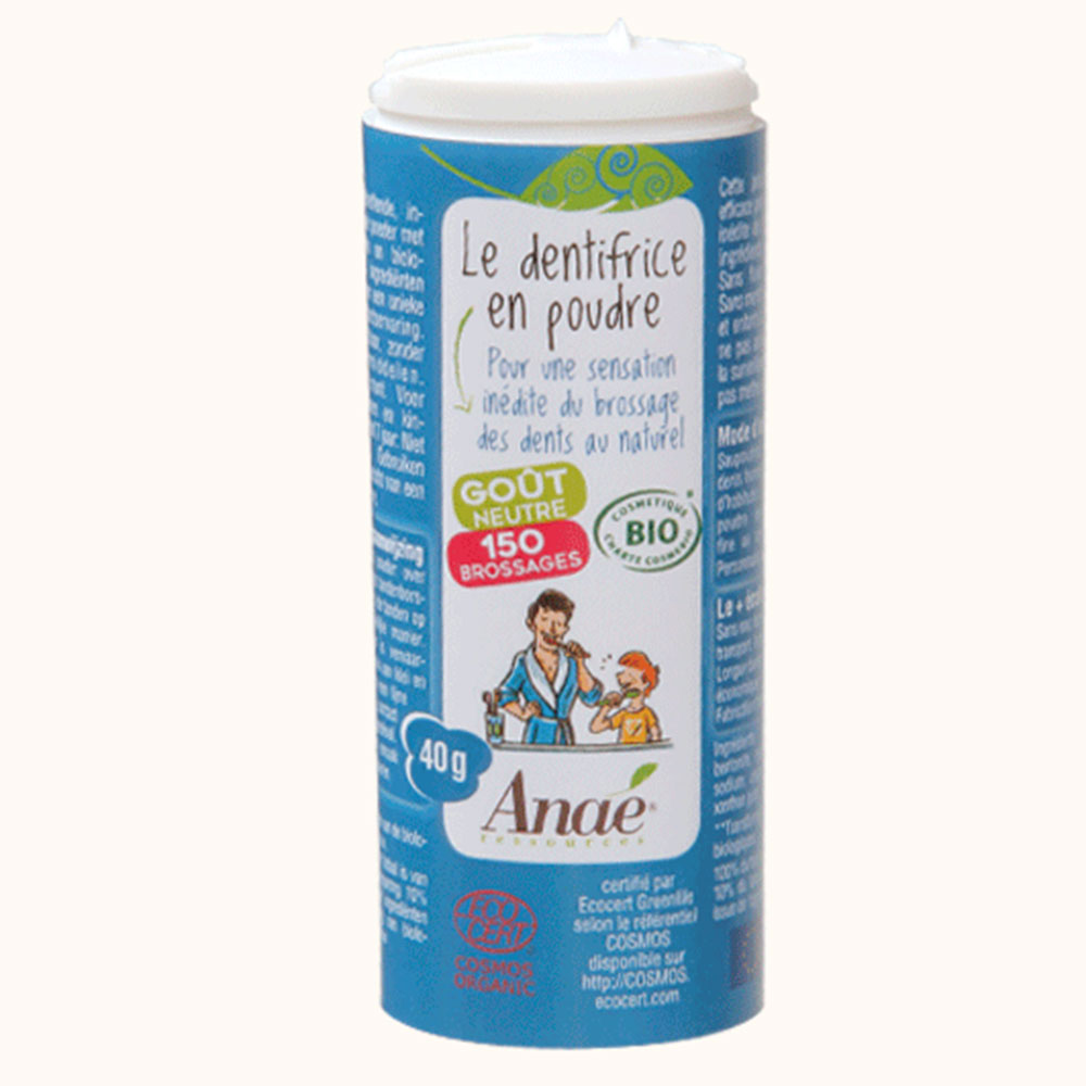 Anae Dentifrice en poudre gout neutre bio 40g