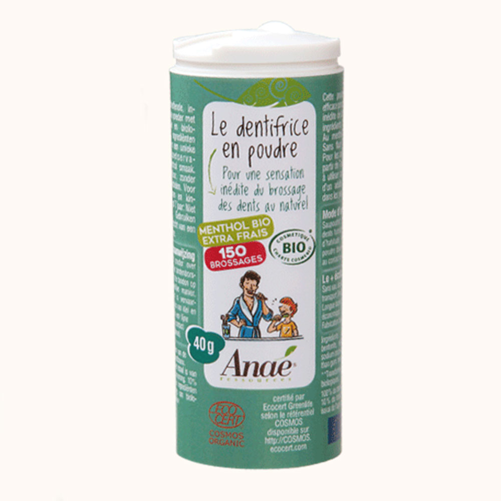Anae Dentifrice en poudre gout menthol bio 40g
