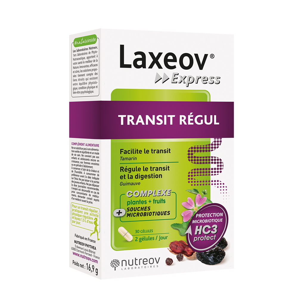 Nutreov Laxeov Transit Régul Express 30 gélules