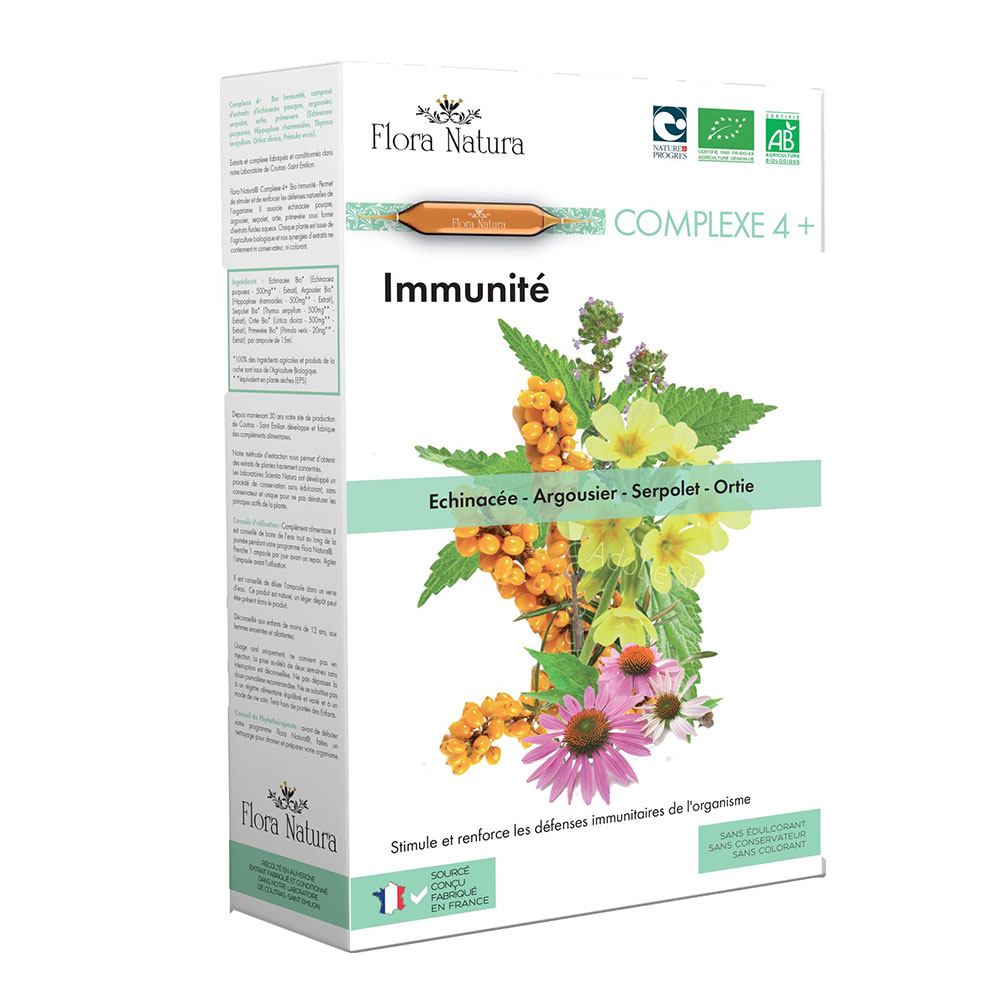 Flora Natura Immunité Bio Complexe 4+ 20 ampoules
