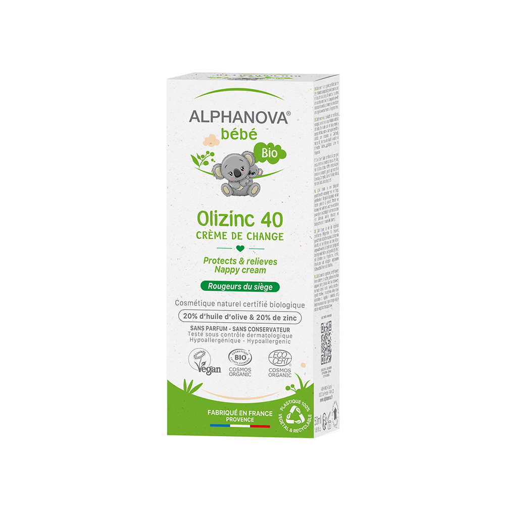 Alphanova Bébé Olizinc 40 Crème de Change Bio 50ml