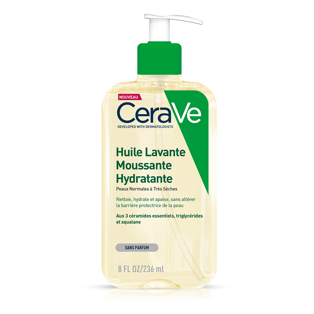 Cerave Cleanser Corps Huile Lavante Moussante Hydratante peaux normales à très sèches 236ml