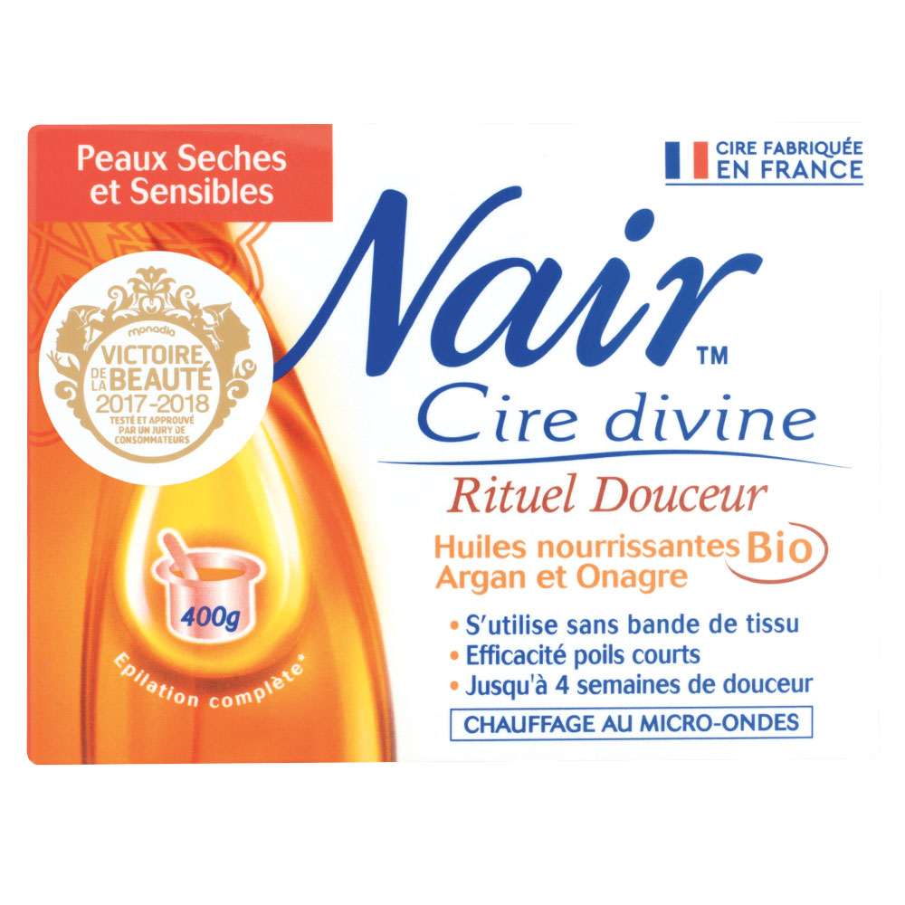 Nair Cire divine Rituel Douceur Epilation complete 400g