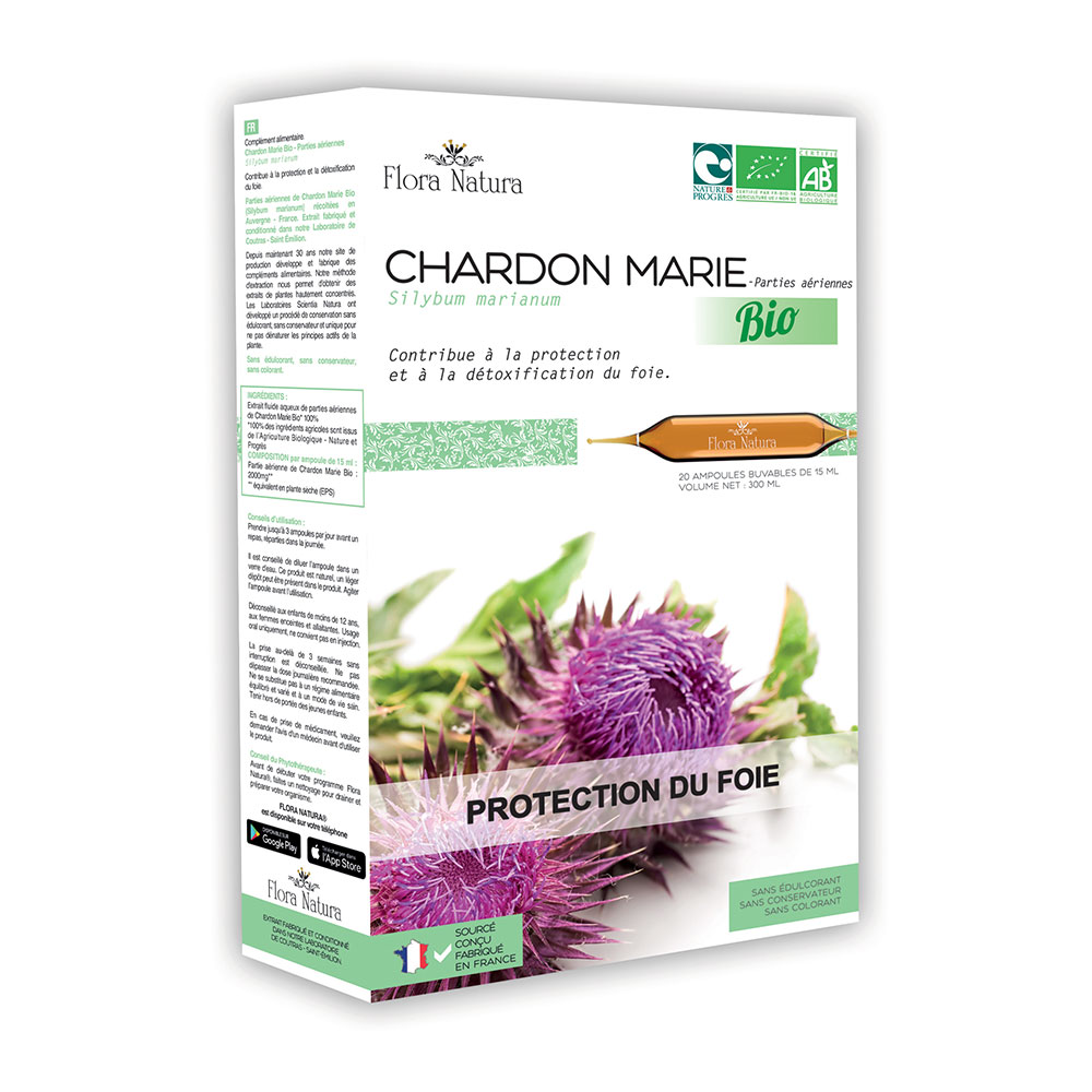 Flora Natura Chardon Marie Bio Protection du foie 20 ampoules