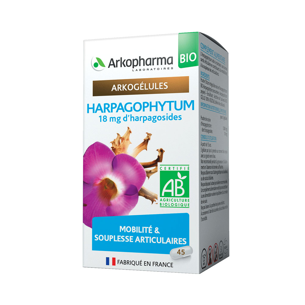 Arkopharma Arkogélules Harpagophytum Bio Mobiité et souplesse articulaires 45 gélules