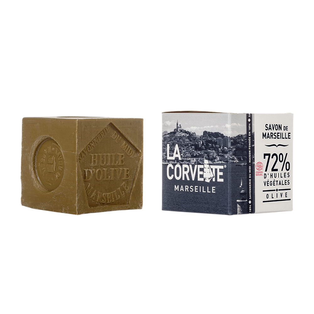La Corvette Cube de Savon de Marseille OLIVE 200g