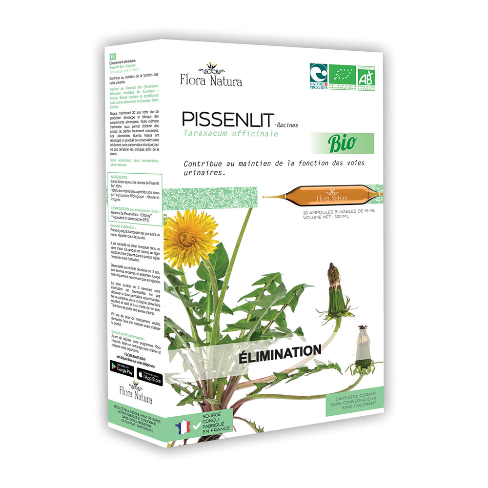 Flora Natura Pissenlit racine Bio Elimination 20 ampoules