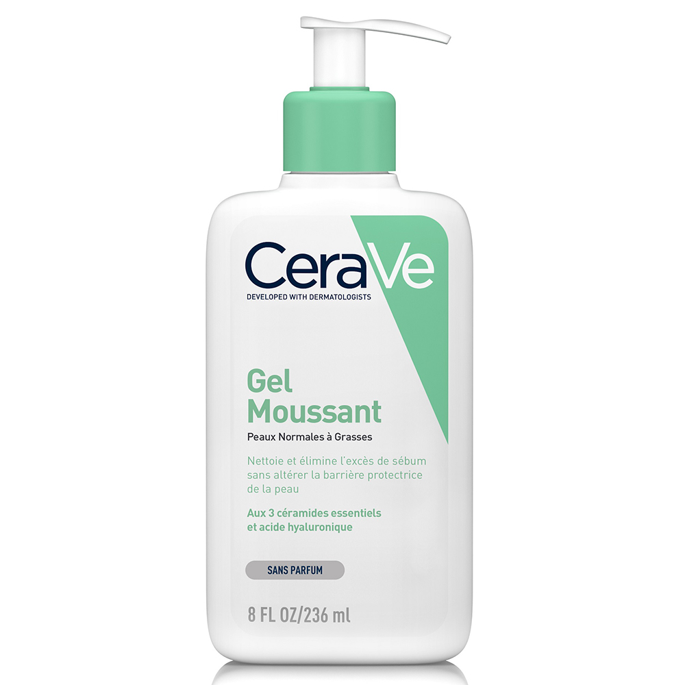 Cerave Cleanser Visage Gel Moussant Visage Et Cou Peaux Normales A Grasses 236ml