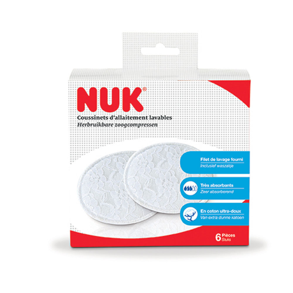 Nuk Coussinets d'allaitement lavables x6