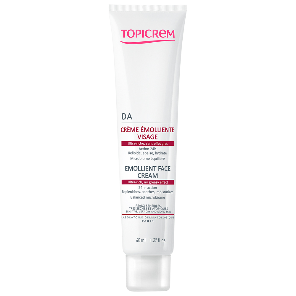 Topicrem DA Crème émolliente visage Peaux sensibles, très sèches et atopiques 40ml