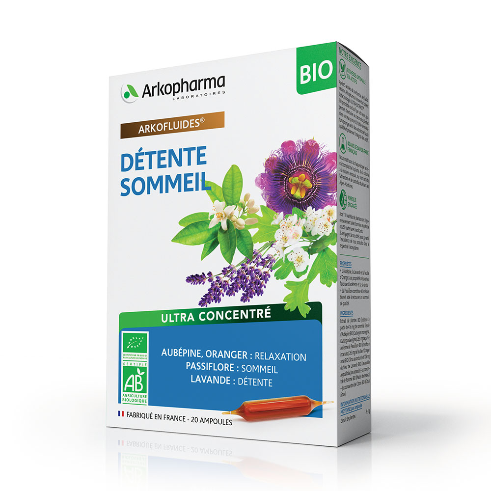 Arkopharma Arkofluides Detente-sommeil Bio 20 Ampoules