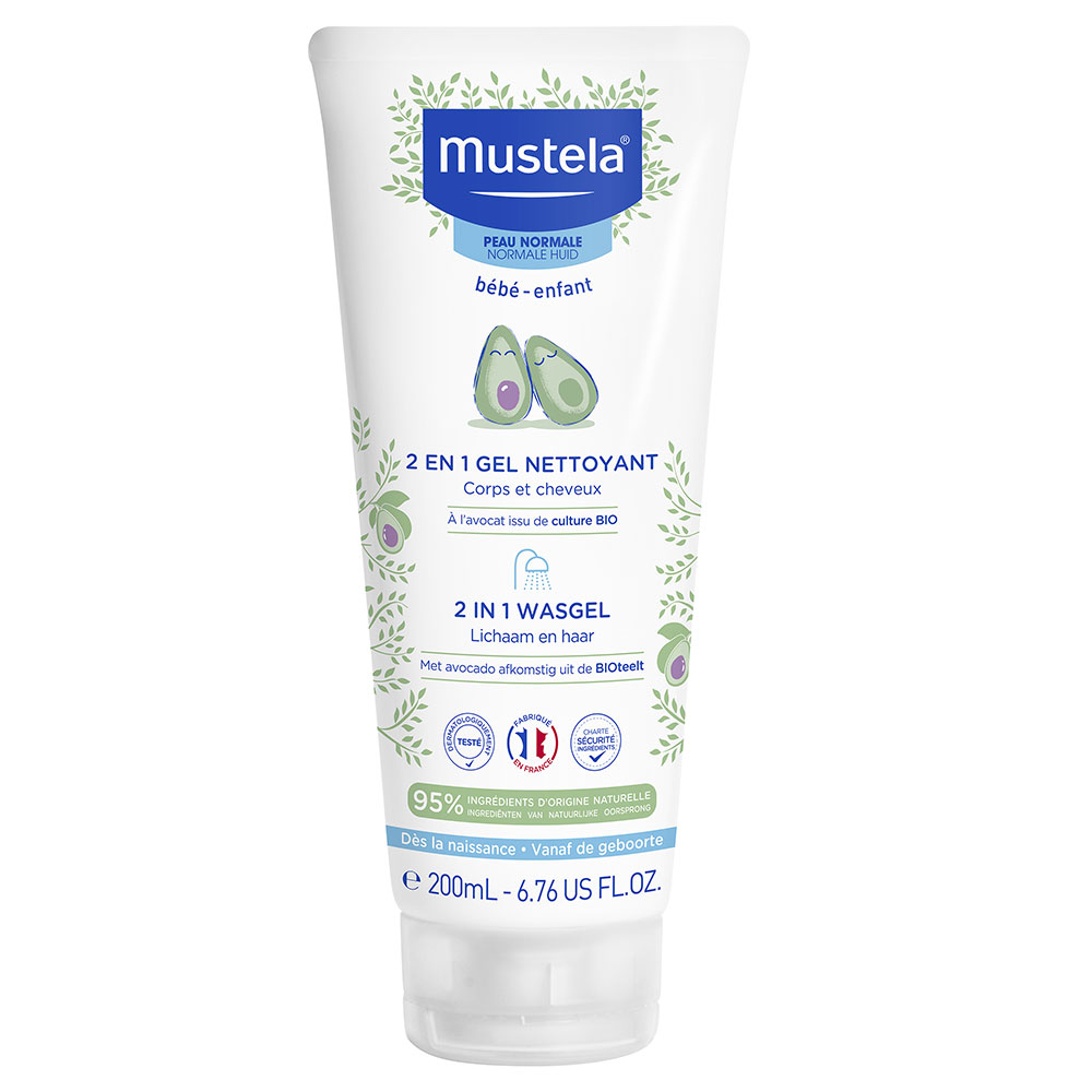 Mustela Gel Nettoyant 2 En 1 Corps Et Cheveux Peaux Normales 200 ml