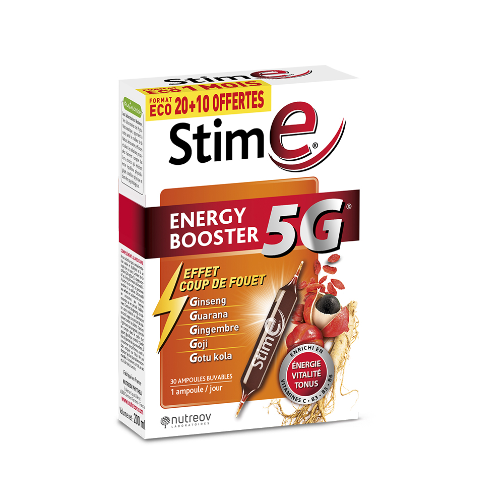 Booster 5G 20 ampoules + 10 offertes 300ml Stim e Nutreov
