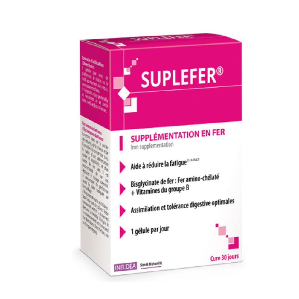Ineldea Santé Naturelle Suplefer Supplementation En Fer 30 gélules