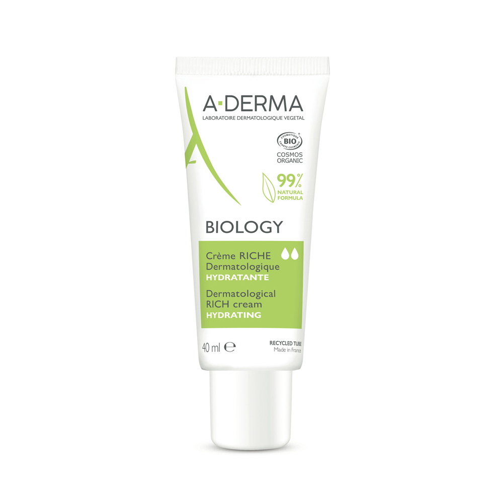 A-Derma Biology Crème Riche Dermatologique Hydratante Bio 40ml