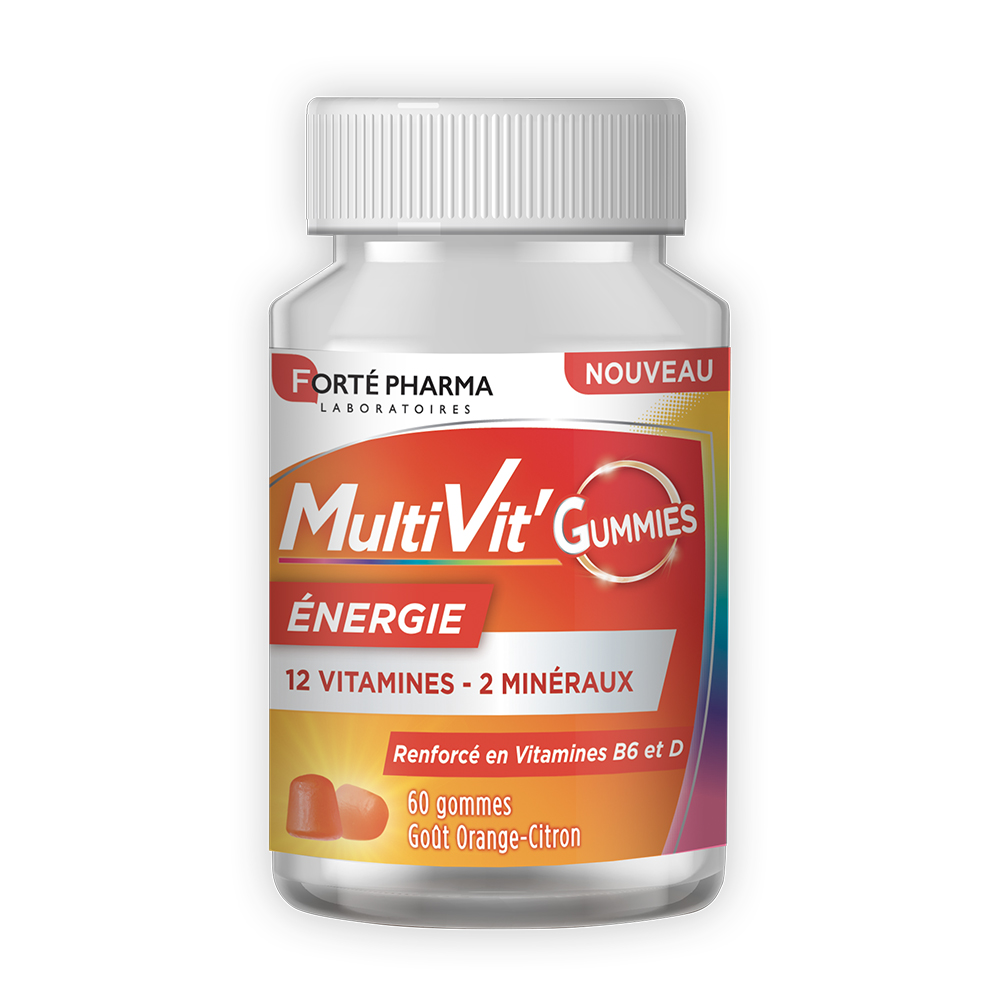 Forté Pharma MultiVit'4G Gummies Multivitamines et Minéraux 60 gommes à mâcher
