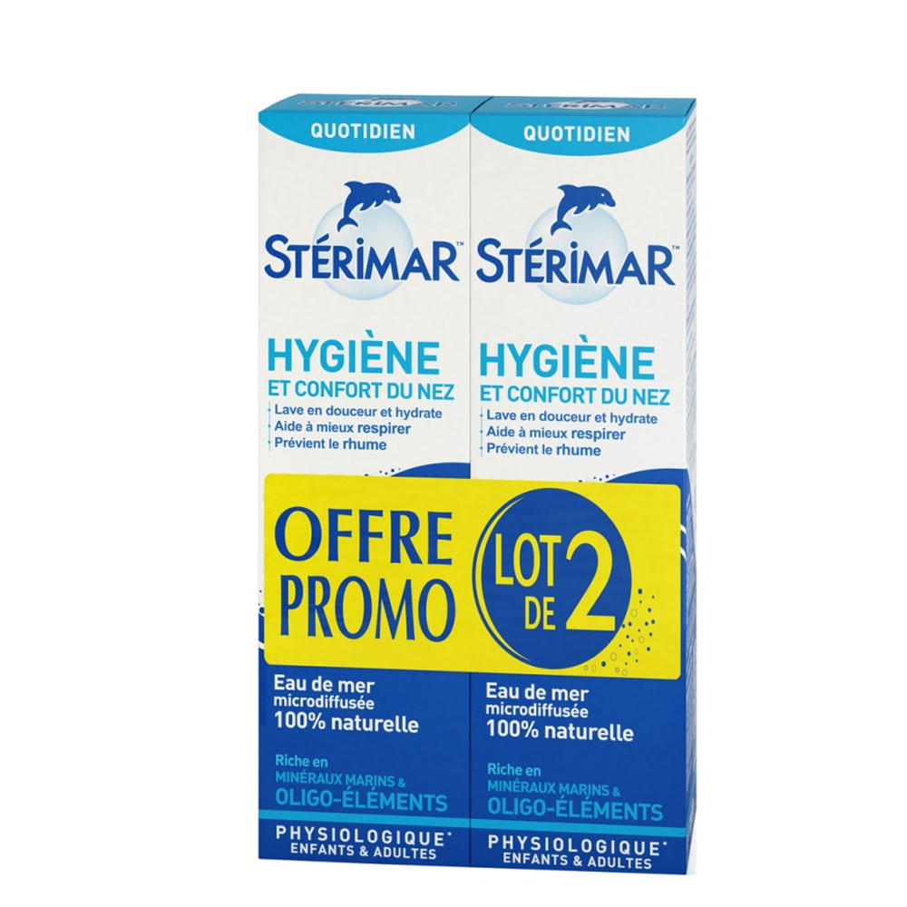 Sterimar Spray Hygiene Du Nez Microdiffusion Eau De Mer 2x100ml